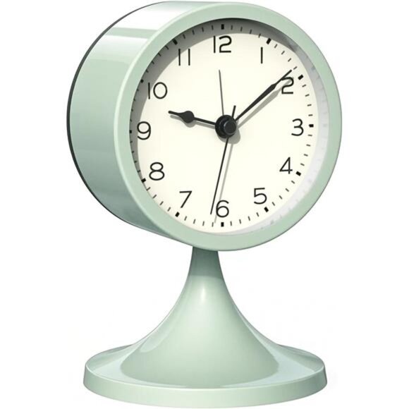 Cute Analog Alarm Clock, Small Retro Table Clock Battery - Picture 1 of 7